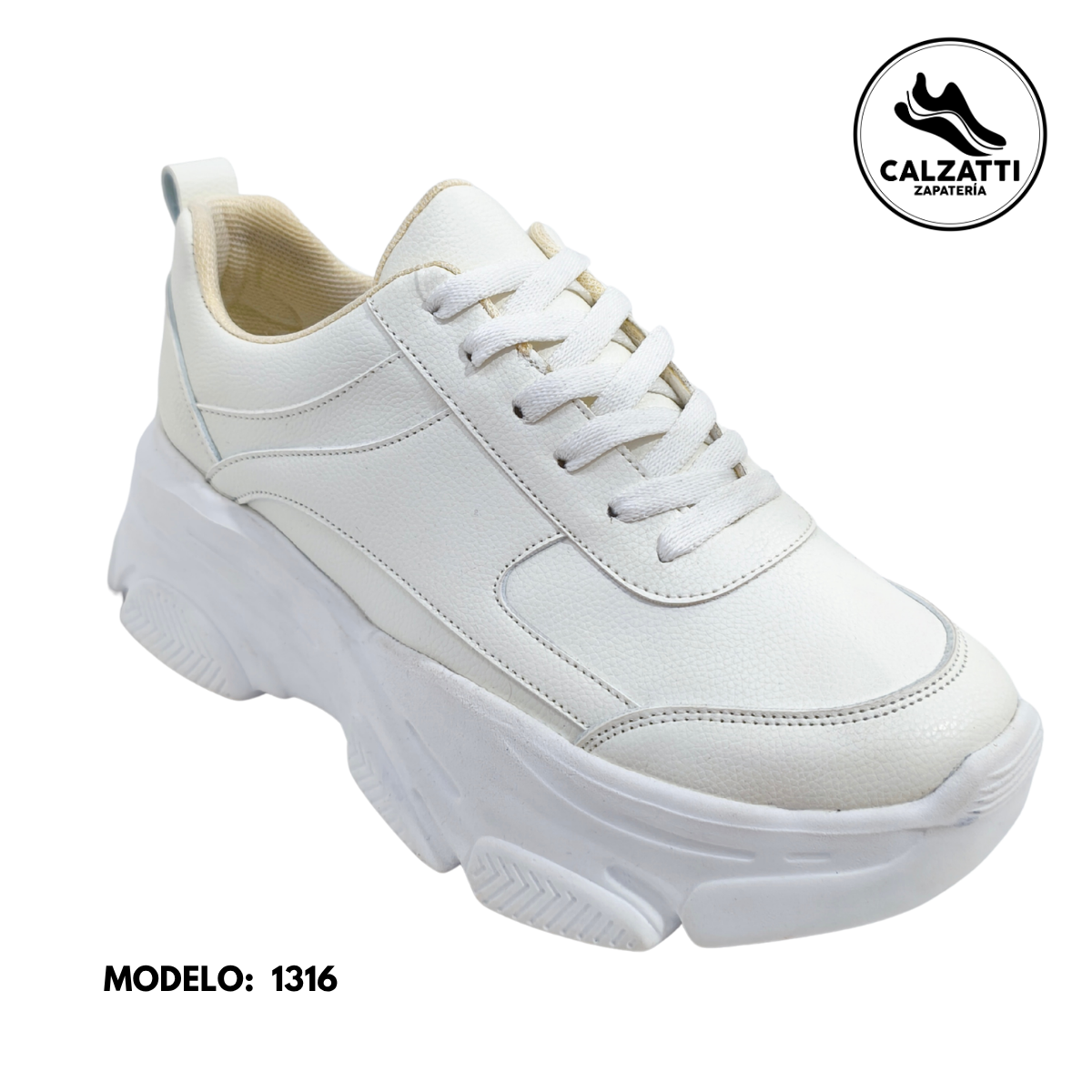 Tenis Blanco de Plataforma