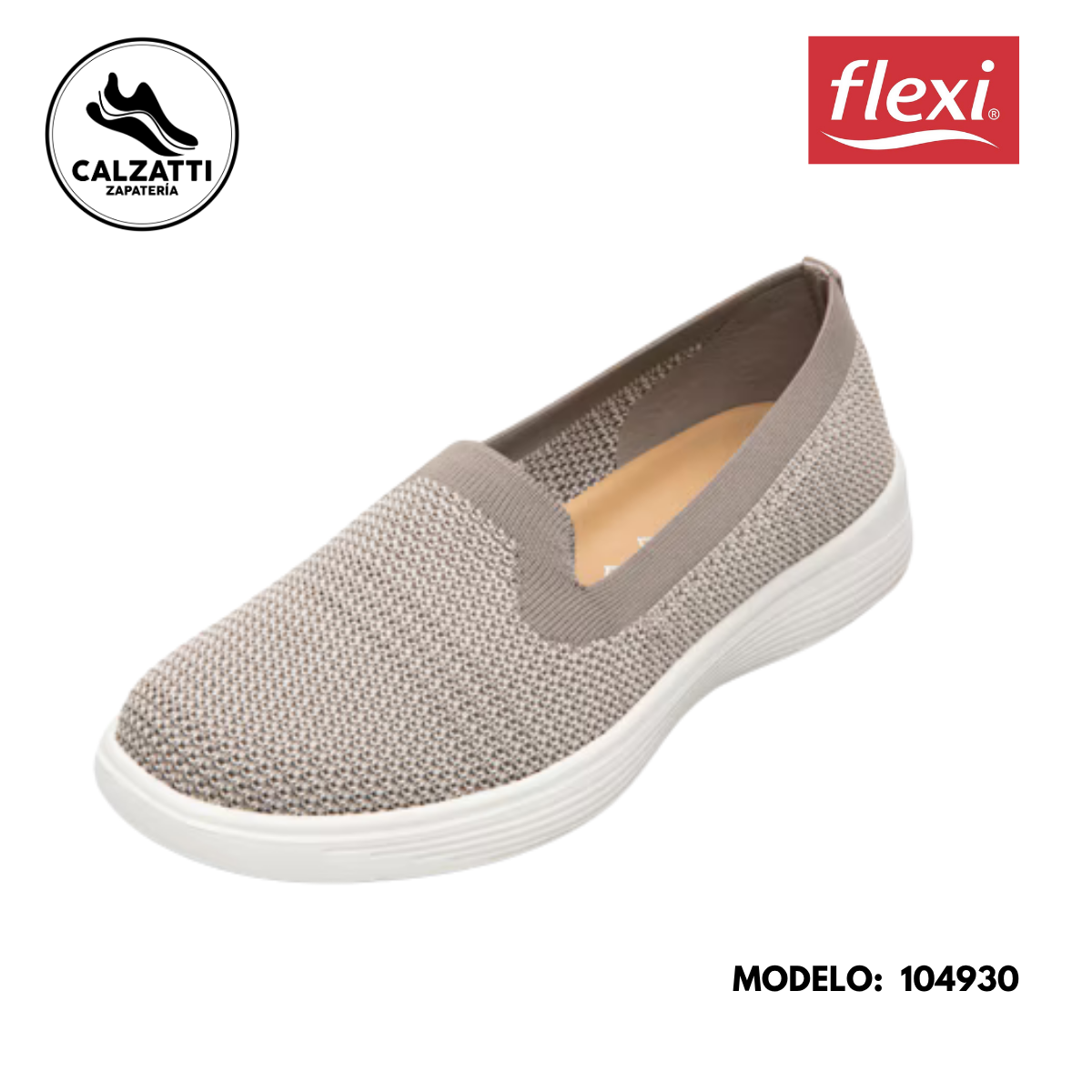 Sneaker Urbano Slip On Flexi para Mujer